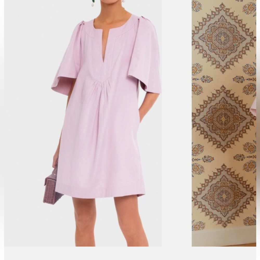 Pomander Place Tuckernuck Light Pink Flutter Sleeve Mini Dress